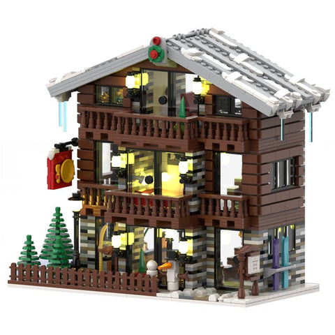 MOC - 91029 Winter Village Swiss Restaurant and Hotel - LesDiy - MOC