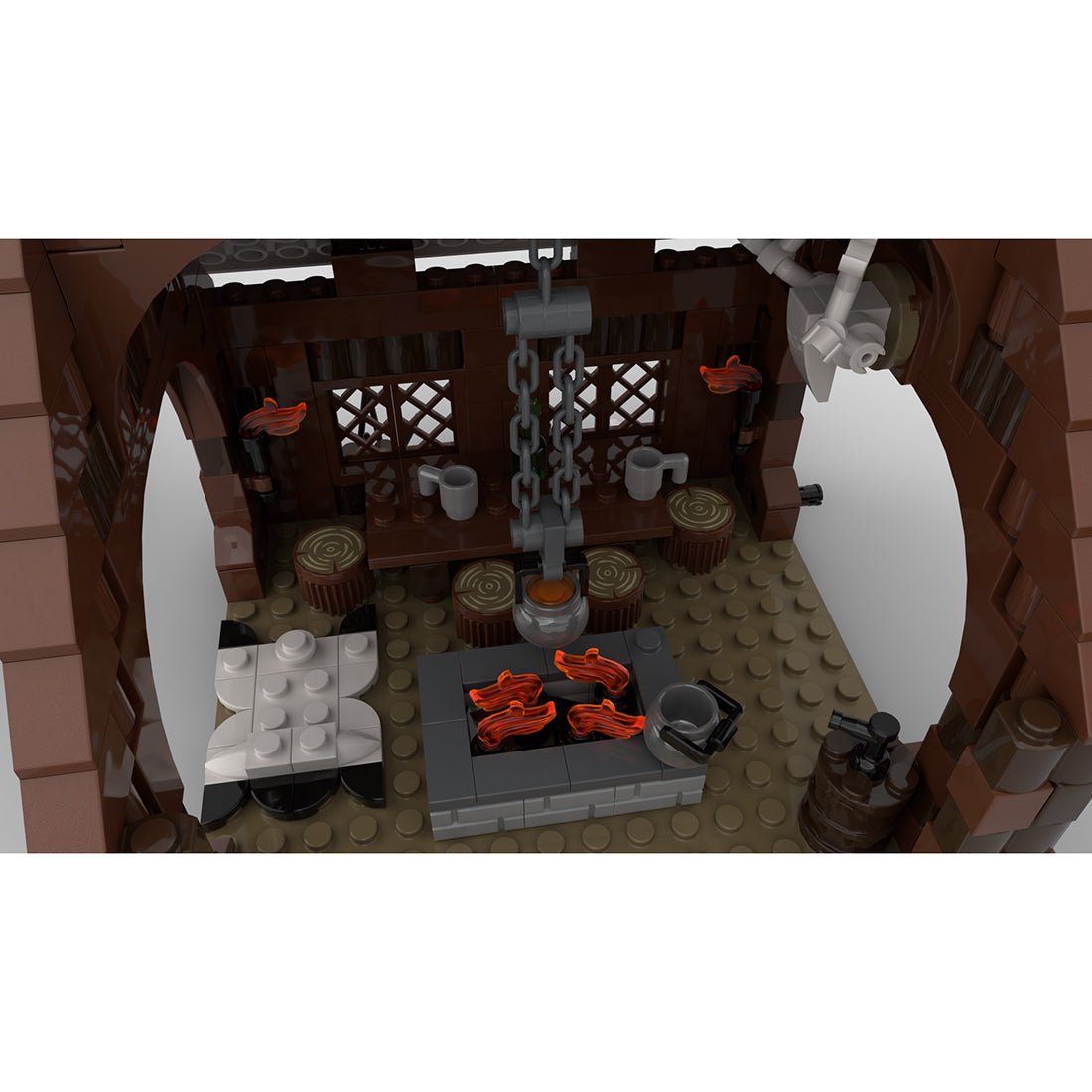 MOC - 96080 Winter Viking Mead Hall Building Blocks - LesDiy