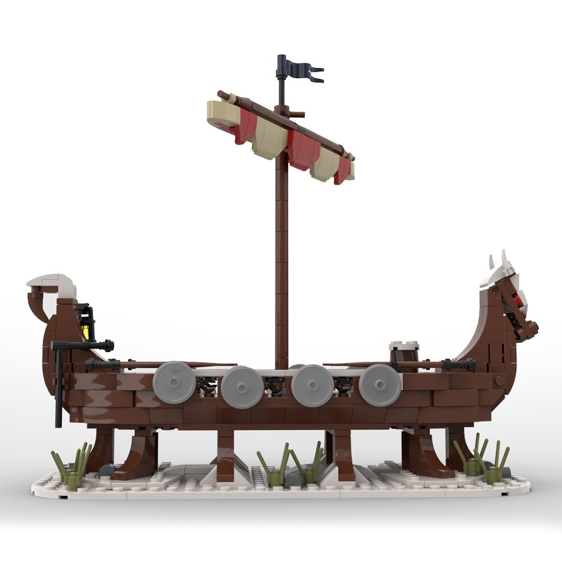 MOC - 98225 Winter Viking Longship Building Blocks - LesDiy