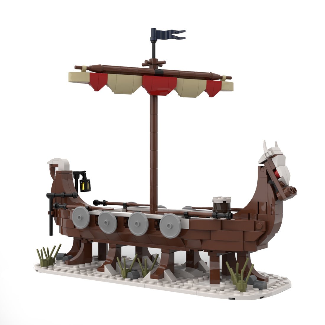 MOC - 98225 Winter Viking Longship Building Blocks - LesDiy