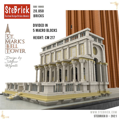 MOC - 99638 1/50 St - Mark's Bell Tower Building Blocks - LesDiy