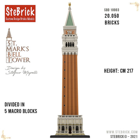 MOC - 99638 1/50 St - Mark's Bell Tower Building Blocks - LesDiy