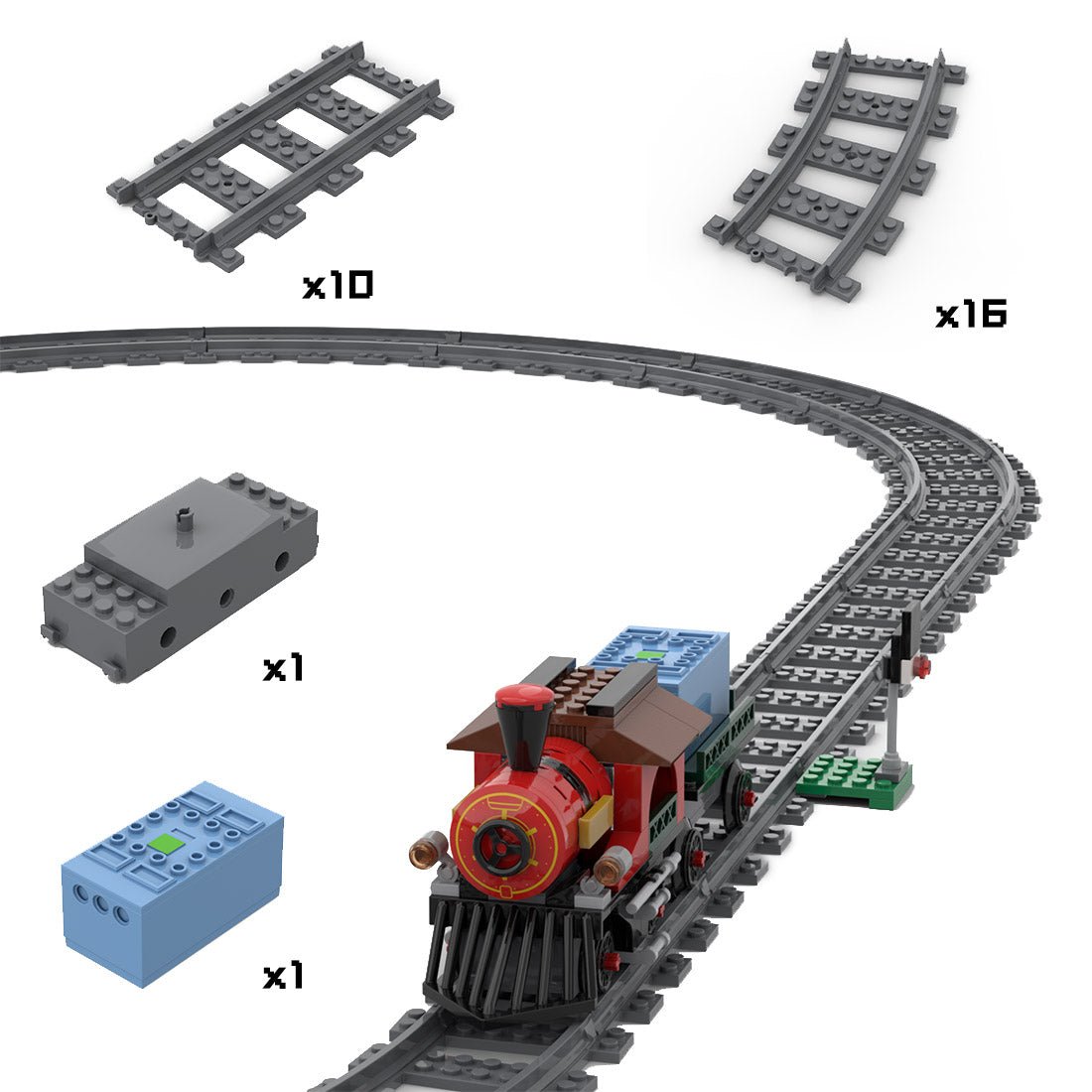 MOC Extra - long Train Track Model - LesDiy