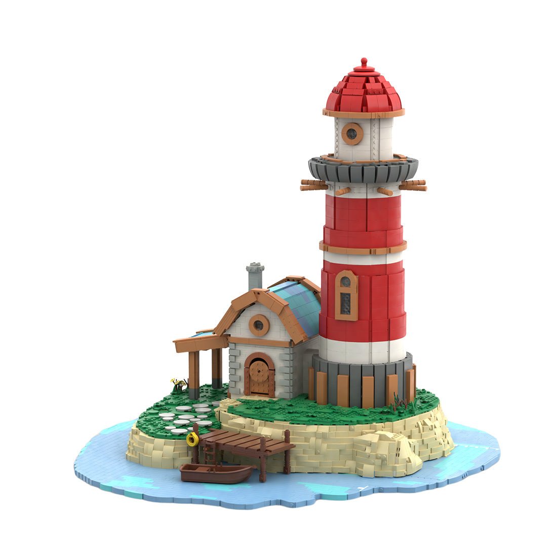 MOC Medieval Fairytale World Island Lighthouse - LesDiy