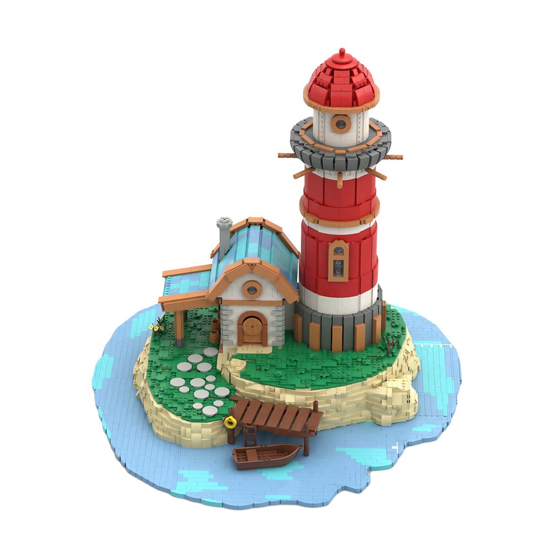 MOC Medieval Fairytale World Island Lighthouse - LesDiy