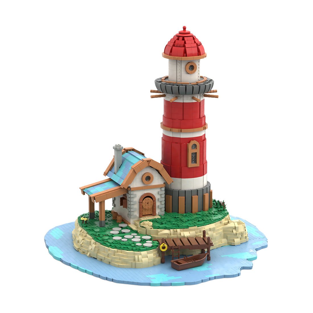 MOC Medieval Fairytale World Island Lighthouse - LesDiy