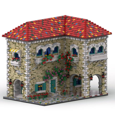 MOC Medieval Streetscape Tavern Structure Model - LesDiy