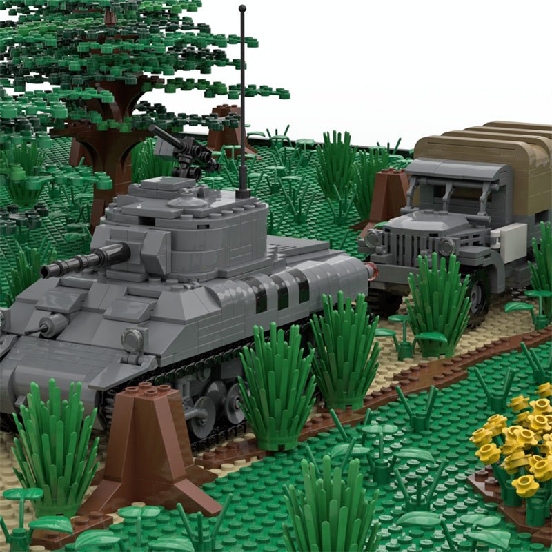 MOC Military Scene - March in the Forest - LesDiy