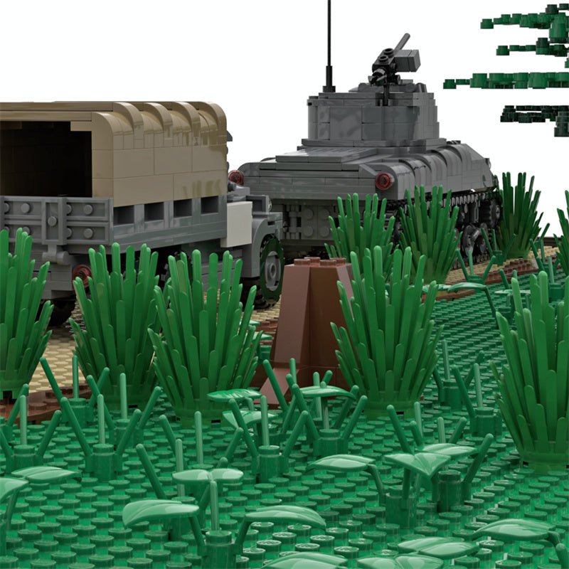 MOC Military Scene - March in the Forest - LesDiy