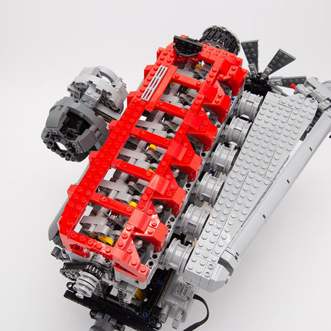 Mocsage Inline 6 - Cylinder SOHC Turbocharged Engine Building Blocks Set - LesDiy