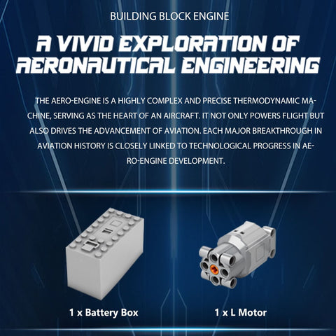 Mocsage Turbo Aircraft Engine Building Blocks Set - LesDiy - 