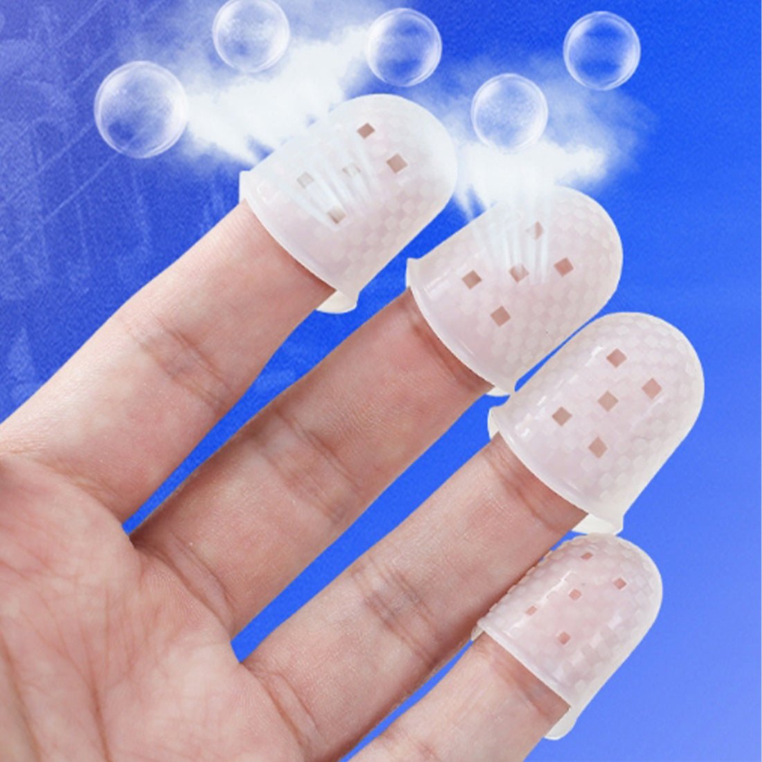 Rubber Finger Sleeves Pain - Free Finger Protection Gear Set of 5 - LesDiy