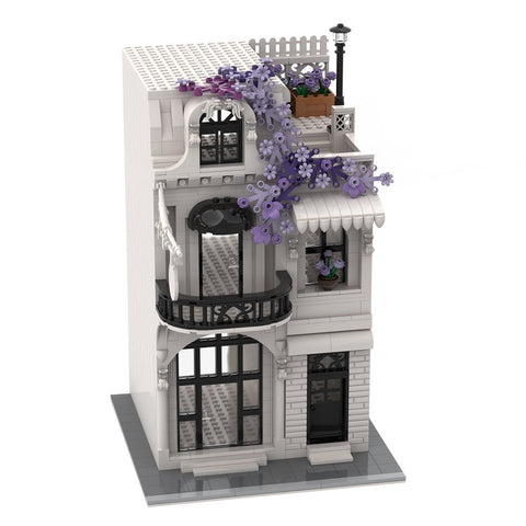 Technic Architecture Flower White European Street for Lego - LesDiy