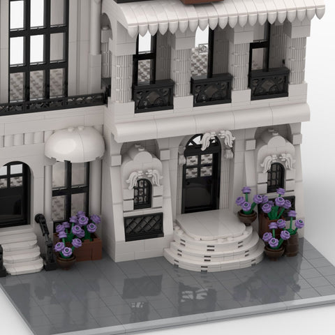 Technic Architecture Flower White European Street for Lego - LesDiy