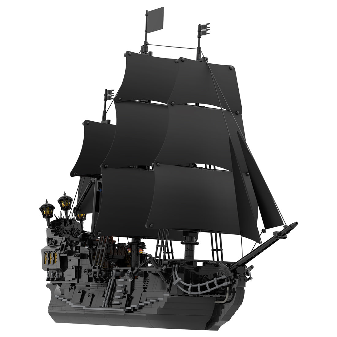 The Black Pearl Medieval Pirate Ship Model - LesDiy