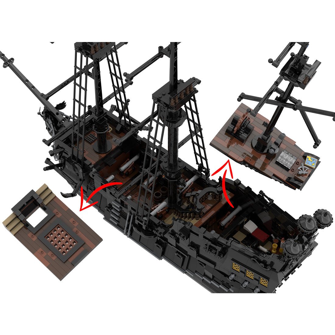 The Black Pearl Medieval Pirate Ship Model - LesDiy