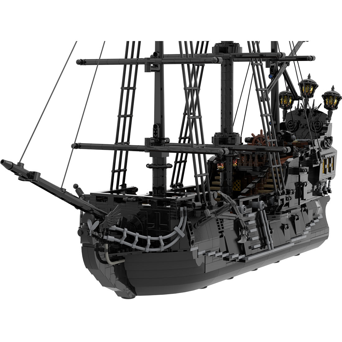 The Black Pearl Medieval Pirate Ship Model - LesDiy