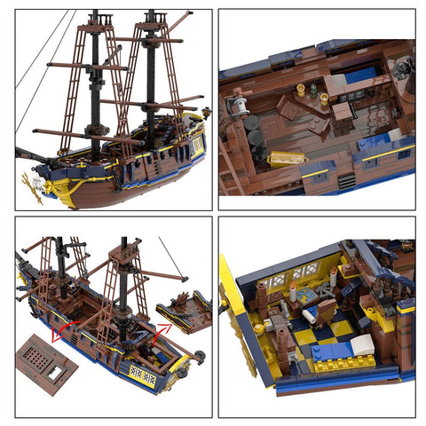 Triton Warship Model with Sails - LesDiy - 