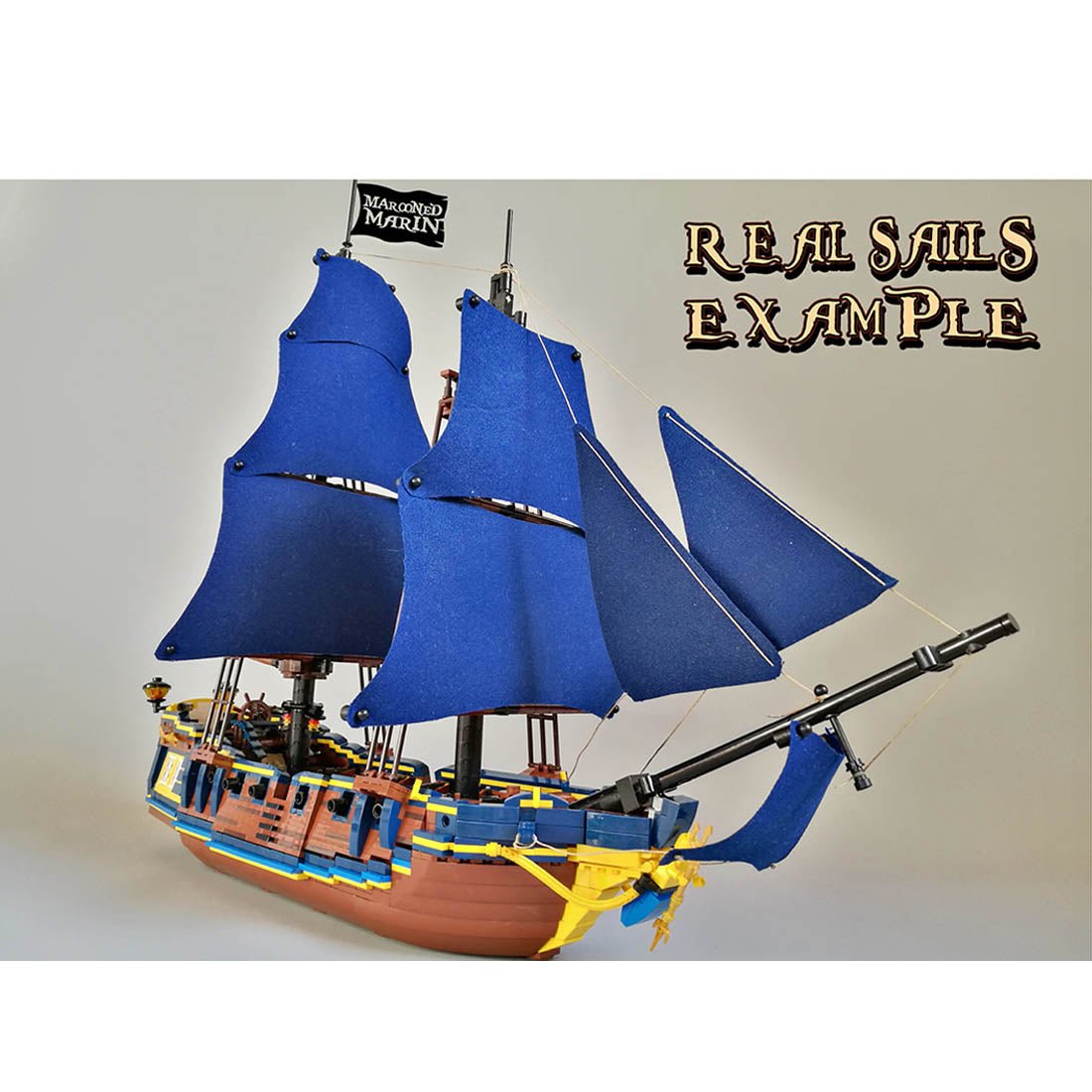 Triton Warship Model with Sails - LesDiy