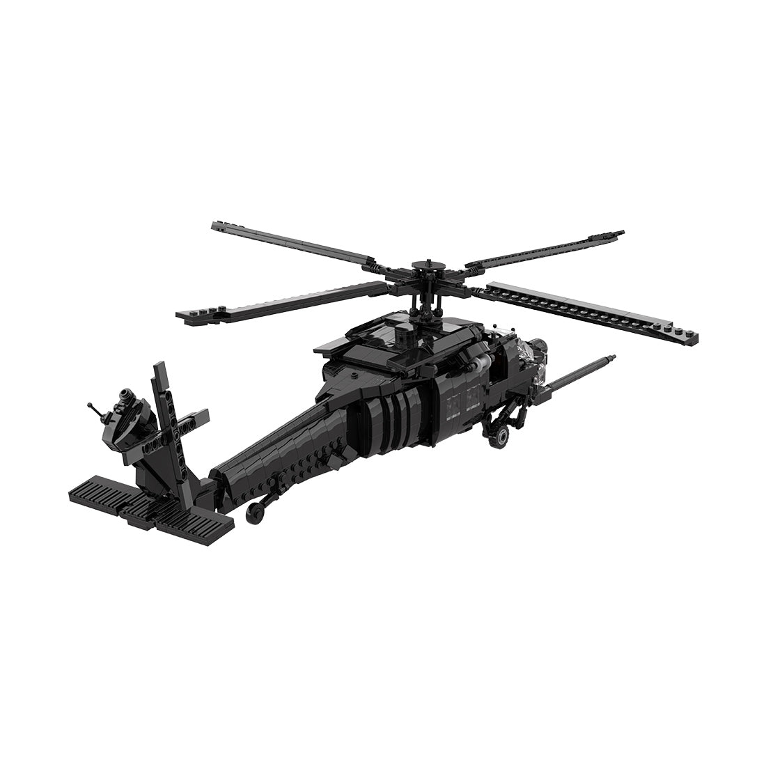 UH60M Black Hawk Military Copter Model DIY Assembly Building Blocks Set - LesDiy