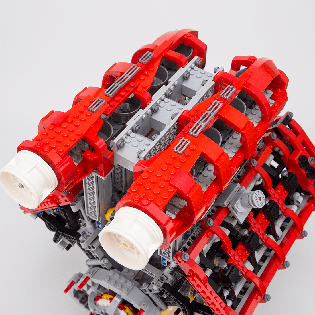 V - Shaped Eight - Cylinder Twin Turbocharged Direct Injection Naturally Aspirated Engine Building Blocks Set - LesDiy - Building Blocks