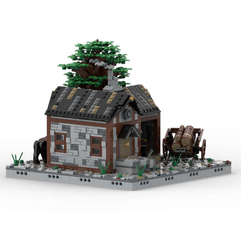 MOC-76414 Medieval Street Blacksmith Shop for Lego