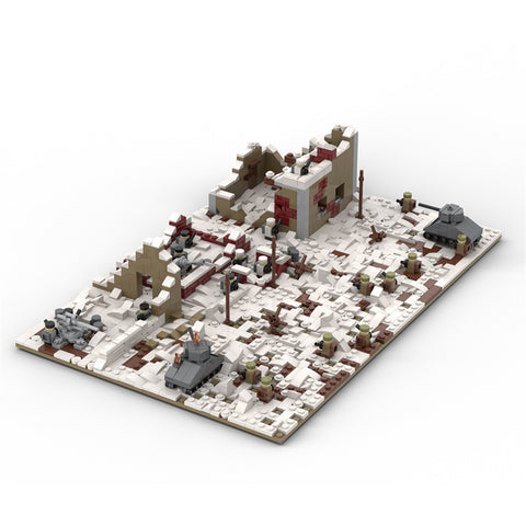 MOC Microscale Diorama Battle in Bastogne