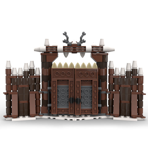 MOC-103656 Winter Viking Village Gate Building Blocks