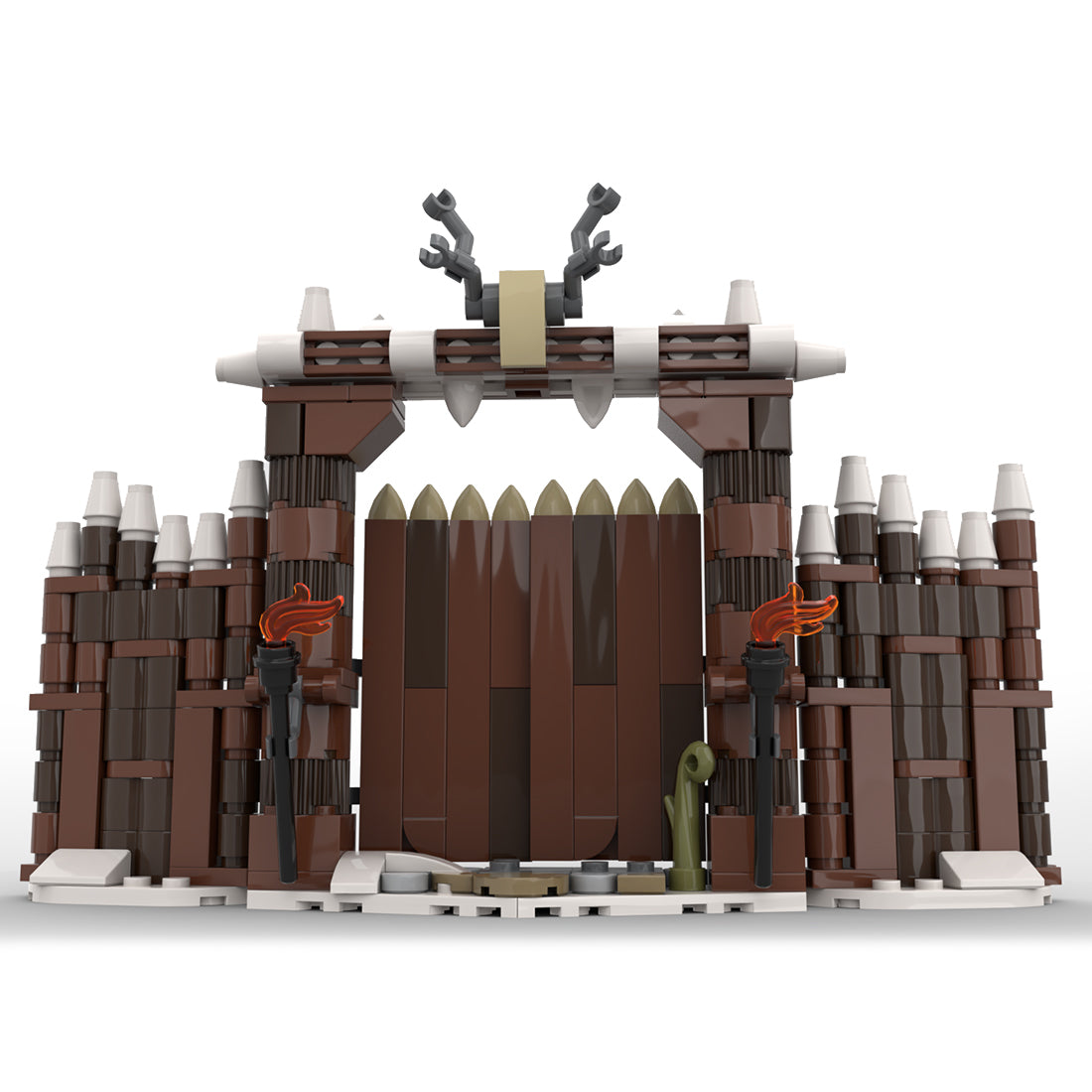 MOC-103656 Winter Viking Village Gate Building Blocks