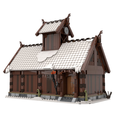 MOC-104429 Winter Viking God House Building Blocks